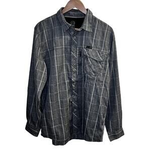 Wrangler ATG Shirt Mens Large Tall Plaid Button Up Outdoor Long Sleeve Hiking